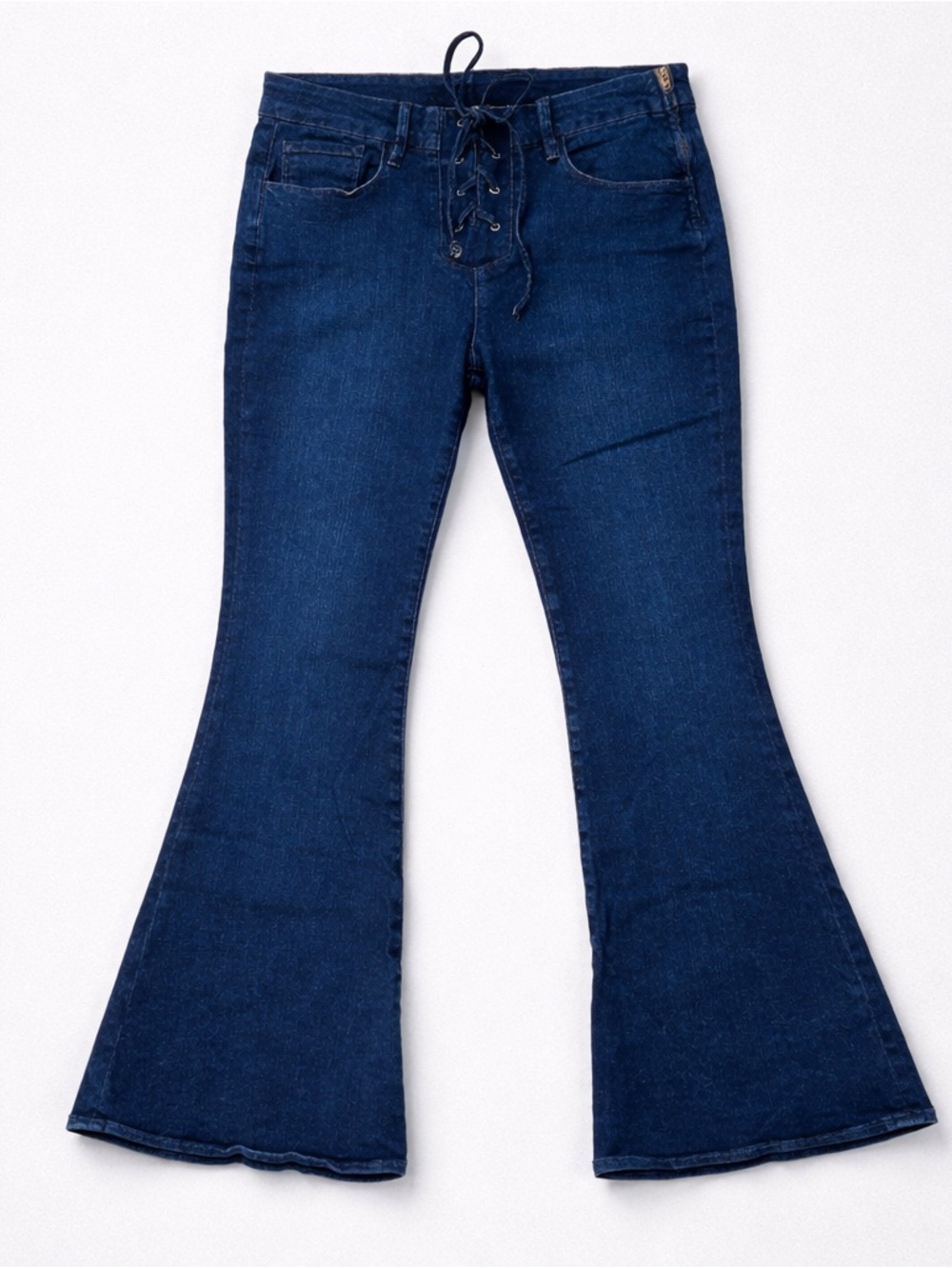 FRAME Le Bell Lace-Up Flare‎ Jeans Dark Wash Bell Bottom Denim Size 28
